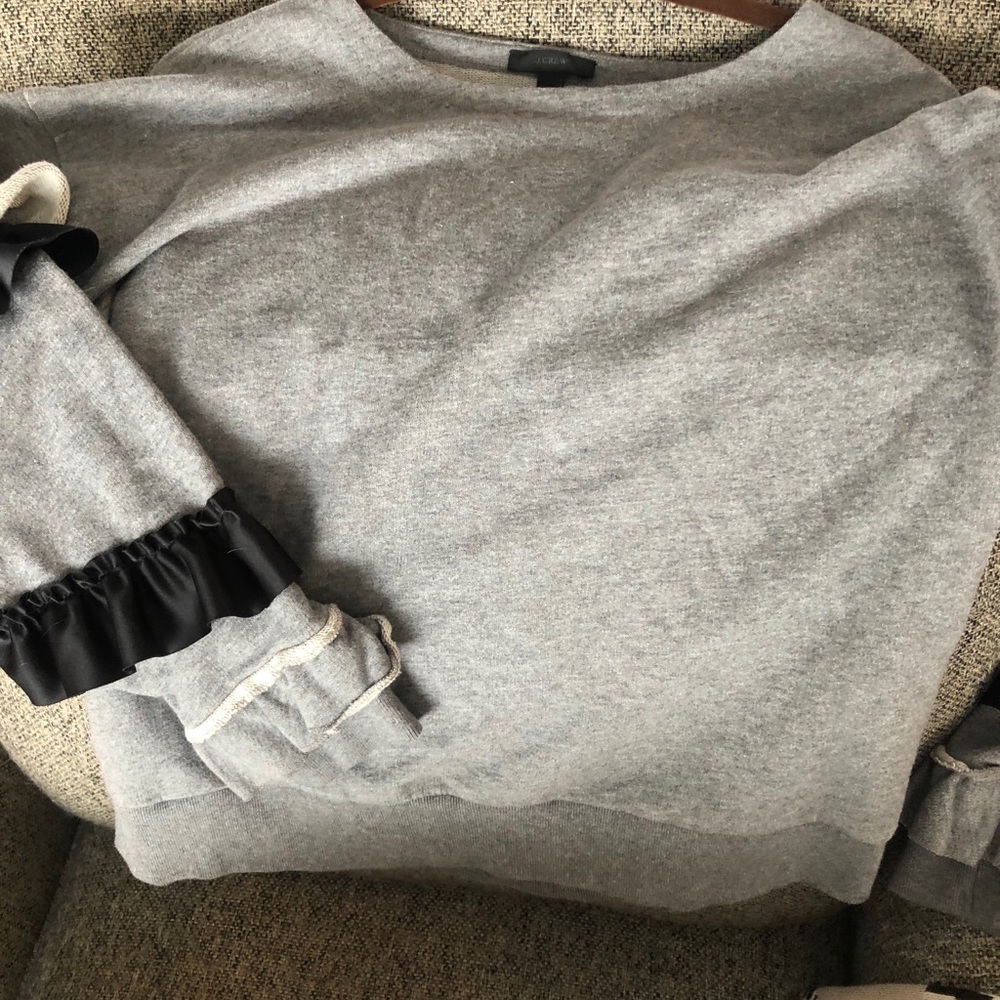 J. Crew Crewneck Sweatshirt with Ruffles
